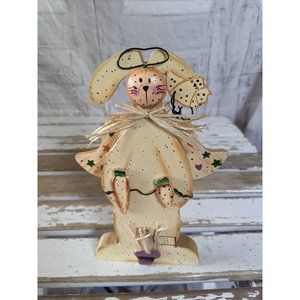Easter bunny angel wooden country folk art decor s